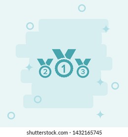 Medals Icon. Simple icon, blue colored icon illustration.