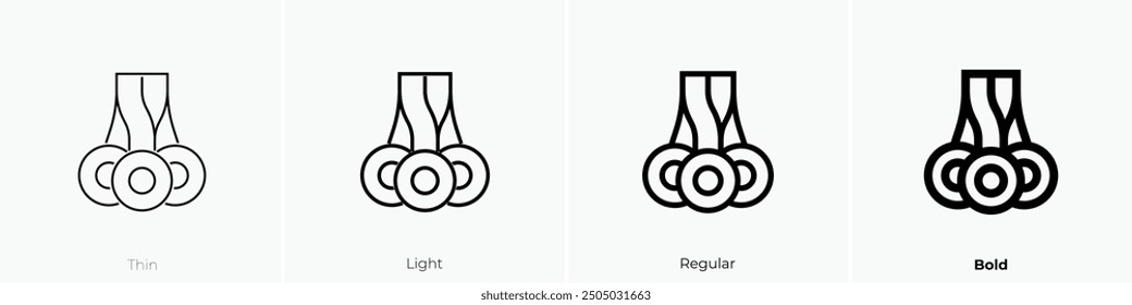 medals icon. Thin, Light Regular And Bold style design isolated on white background