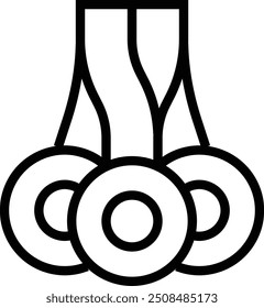 Medaillensymbol. Dünnes lineares Design einzeln auf weißem Hintergrund