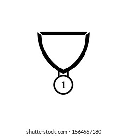 Medals icon vector isolated on white background, logo concept of Medals sign on transparent background, filled black symbol