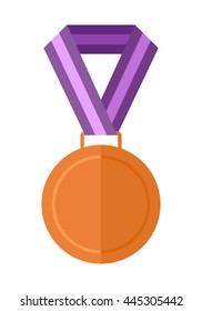 Medals icon for web in a flat style isolated on white background. vector illustration
