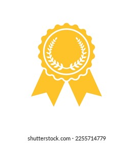 medallas con icono de laurel .Ilustración vectorial aislada en fondo blanco.Eps 10.