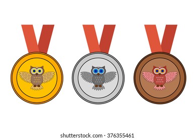 Medals with owl