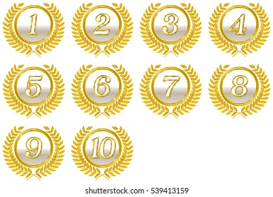 メダル ランキング トップテン のベクター画像素材 ロイヤリティフリー Shutterstock