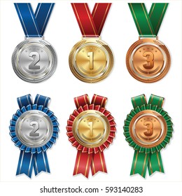 Medals with Ribbon.