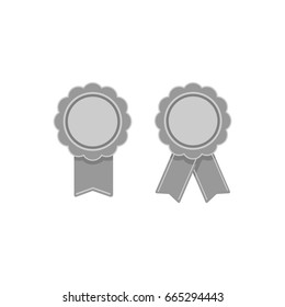 Medals with ribbons. Badge. Flat design illustration.