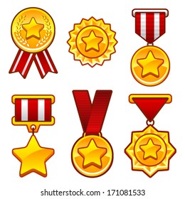 Medals with star 