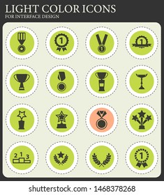 Medals and tropheys simple icons for web