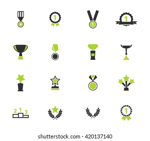 Medals and tropheys simply icons for web