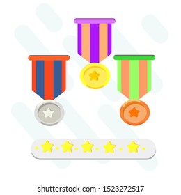 Medals vector design with illustration