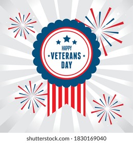 medals for veterans of war in united states vector illustration design