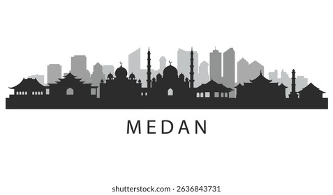 Medan City Skyline with Indonesia, Architecture, and Travel.