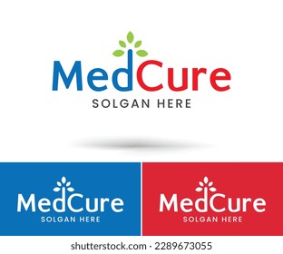 Diseño de plantillas de logotipo Medcure para farmacia y clínica 
