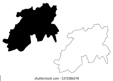 Medea Province (Provinces of Algeria, Peoples Democratic Republic of Algeria) map vector illustration, scribble sketch Medea map