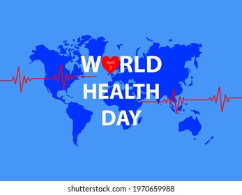 Medecine image with heart and pulse. With background. Vector illustration