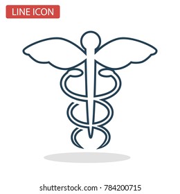 Medecine sign line icon for web and mobile design