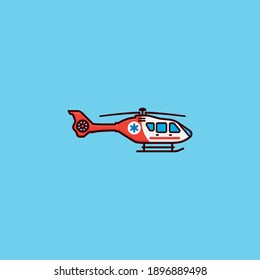 Medevac helicopter vector illustration for Day of Medical Transporters on August 20