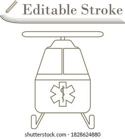 Medevac Icon. Editable Stroke Simple Design. Vector Illustration.