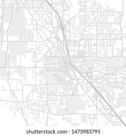 Medford, Oregon, USA, bright outlined vector map with bigger and minor roads and steets created for infographic backgrounds.