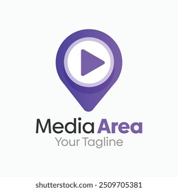 Plantilla de diseño de logotipos del área de medios. Bueno para empresas, agencias, comunidad y Organización