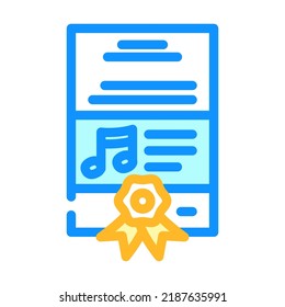 vector de icono de color de los activos de medios. signo de activos de medios. ilustración de símbolo aislado