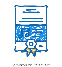 media assets doodle icon sketch vector. media assets sign. isolated symbol illustration