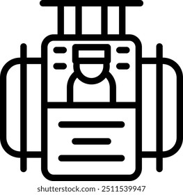 Elemento de icono de línea de Vector de insignia de medios