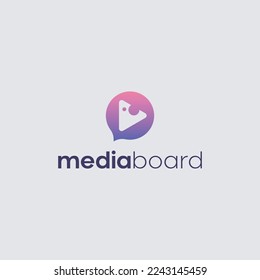 Media board film studio logo design. logo template