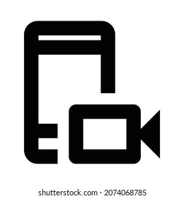 Iconos del vector de contorno negrita de medios que pueden modificar fácilmente

