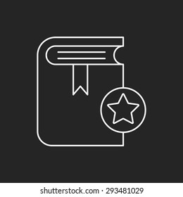media book line icon