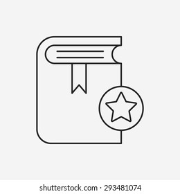 media book line icon