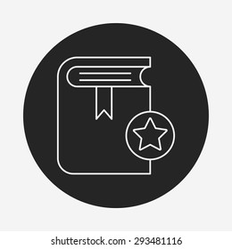 media book line icon