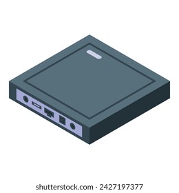 Media box icon isometric vector. Internet tv. Remote video