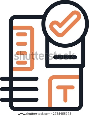 Media Briefing Line Due Icon Design