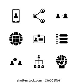 media business icon set illustration isolated vector sign symbol.