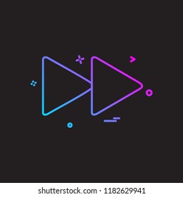 Media button icon design vector