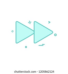 Media button icon design vector