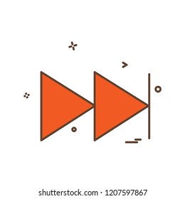 Media button icon design vector