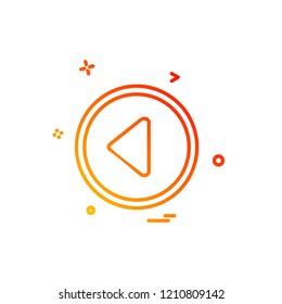 Media button icon design vector