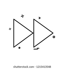 Media button icon design vector