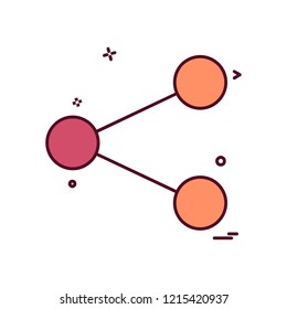 Media button icon design vector