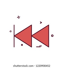 Media button icon design vector