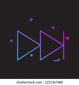 Media button icon design vector