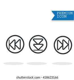 media buttons icon