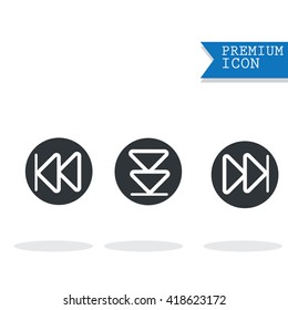media buttons icon