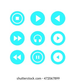 media buttons icon