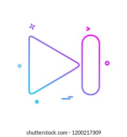 Media buttons icon design vector