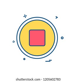 Media buttons icon design vector