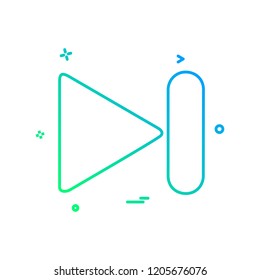 Media buttons icon design vector