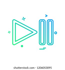 Media buttons icon design vector